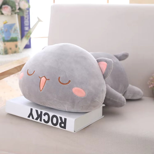 Sleepy Kitty Plush (Grey)